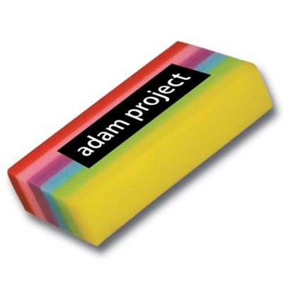 Branded Promotional RAINBOW LAYERED RAINBOW COLOUR ERASER Pencil Eraser From Concept Incentives.