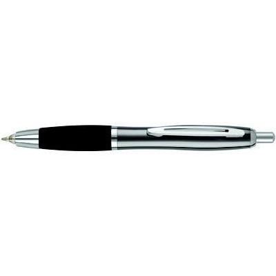 Branded Promotional CONTOUR LIGHT BALL PEN in Silver Pen From Concept Incentives.