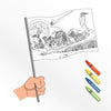 Branded Promotional HAND WAVING COLOURING FLAG Flag From Concept Incentives.