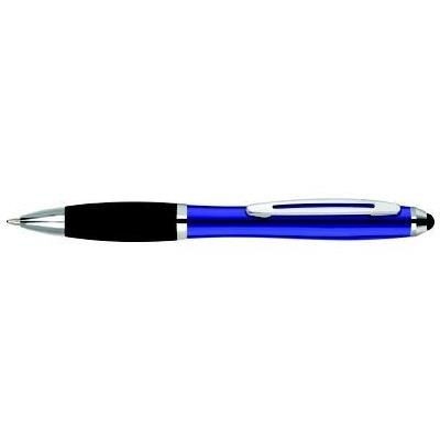 Branded Promotional CONTOUR-I METAL BALL PEN in Blue with Black Grip Pen From Concept Incentives.