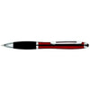 Branded Promotional CONTOUR-I METAL BALL PEN in Red with Black Grip Pen From Concept Incentives.