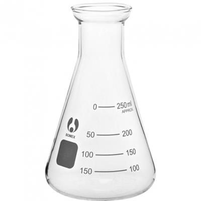 Branded Promotional 250ML SCIENTIFIC CONICAL ERLENMEYER FLASK with Calibration Lines Jug From Concept Incentives.