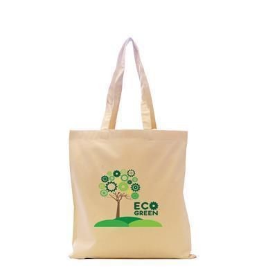 Branded Promotional DUNHAM PREMIUM COTTON SHOPPER TOTE BAG in Natural Bag From Concept Incentives.