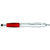 Branded Promotional CONTOUR TOUCH BALL PEN in Silver with Red Grip Pen From Concept Incentives.