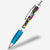 Branded Promotional CONTOUR WRAP BALL PEN in White with Blue Trim Pen From Concept Incentives.