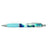 Branded Promotional CONTOUR WRAP BALL PEN in White with Aqua Trim Pen From Concept Incentives.