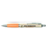 Branded Promotional CONTOUR WRAP BALL PEN in White with Orange Trim Pen From Concept Incentives.