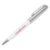 Branded Promotional ALSACE WHITE BALL PEN Pen From Concept Incentives.