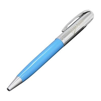 Branded Promotional ALSACE LIGHT BLUE BALL PEN Pen From Concept Incentives.