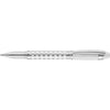 Branded Promotional CHEQUERS METAL ROLLERBALL PEN in White & Silver Pen From Concept Incentives.