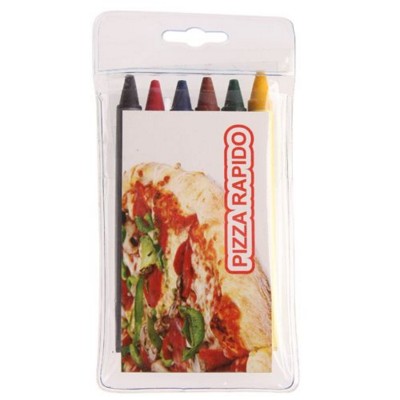 Branded Promotional CRAYON PACK with Full Colour Printed Insert Crayon From Concept Incentives.