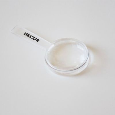 Branded Promotional SMALL CLEAR TRANSPARENT HANDHELD MAGNIFIER in Transparent Clear Transparent Magnifier From Concept Incentives.