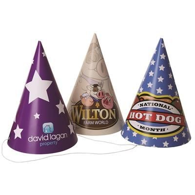 Branded Promotional CONICAL PARTY HAT Hat From Concept Incentives.