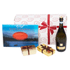 Branded Promotional CHAMPAGNE, SMOKED SALMON, CHOCOLATE & TRUFFLES GIFT BOX Champagne From Concept Incentives.