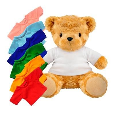 Branded Promotional PRINTED PROMOTIONAL SOFT TOY 19CM VICTORIA TEDDY BEAR with Colour Tee Shirt Soft Toy From Concept Incentives.