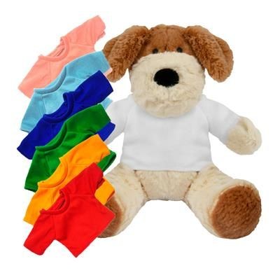 Branded Promotional PRINTED PROMOTIONAL SOFT TOY 20CM DARCY DOG with Colour Tee Shirt Soft Toy From Concept Incentives.