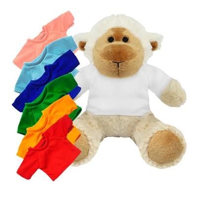 Branded Promotional PRINTED PROMOTIONAL SOFT TOY 20CM LUCY LAMB with Colour Tee Shirt Soft Toy From Concept Incentives.