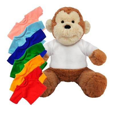 Branded Promotional PRINTED PROMOTIONAL SOFT TOY 20CM MAX MONKEY with Colour Tee Shirt Soft Toy From Concept Incentives.