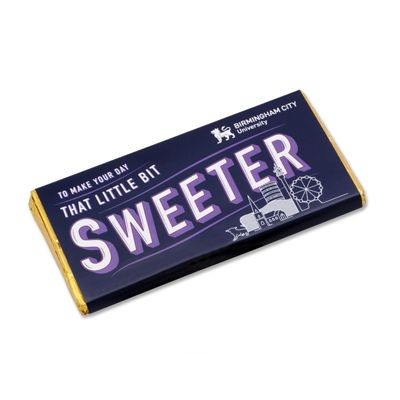 Branded Promotional PERSONALISED CHOCOLATE BAR in Milk or Dark High Quality Chocolate Chocolate From Concept Incentives.
