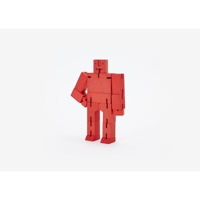 Branded Promotional CUBEBOT SMALL WOOD ROBOT PUZZLE in Red Robot From Concept Incentives.