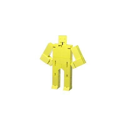 Branded Promotional CUBEBOT SMALL WOOD ROBOT PUZZLE in Yellow Robot From Concept Incentives.