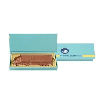 Branded Promotional 1 PIECE TRUCK SHAPE CUSTOMIZED BELGIAN CHOCOLATE Chocolate From Concept Incentives.