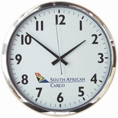 Branded Promotional SILVER CHROME ROUND PLASTIC WALL CLOCK Clock From Concept Incentives.