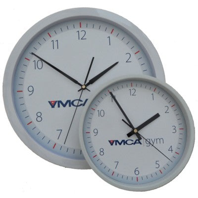 Branded Promotional ROUND PLASTIC WALL CLOCK in White Clock From Concept Incentives.