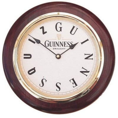 Branded Promotional ROUND WOOD WALL CLOCK in Mahogany Clock From Concept Incentives.