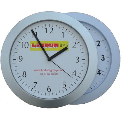 Branded Promotional ROUND PLASTIC WALL CLOCK with Radio Controlled Feature Clock From Concept Incentives.