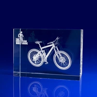 Branded Promotional CYCLING AWARDS OR MEDAL GIFT IDEAS in Crystal Glass Paperweight From Concept Incentives.