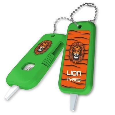 Branded Promotional PREMIUM TYRE TREAD GAUGE KEYRING Tyre Tread Measure From Concept Incentives.