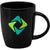 Branded Promotional DARWIN MUG in Black Mug From Concept Incentives.