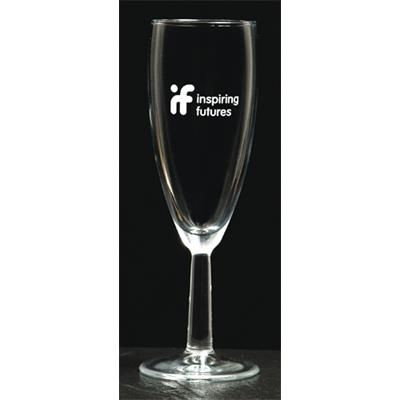 Branded Promotional MODERN BUDGET FLUTE GLASS 6OZ Champagne Flute From Concept Incentives.