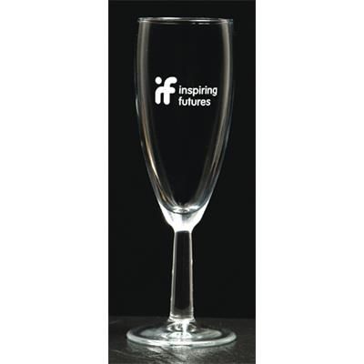 Branded Promotional MODERN BUDGET FLUTE GLASS 6OZ Champagne Flute From Concept Incentives.