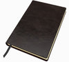 Branded Promotional POCKET CASEBOUND NOTE BOOK in Kensington Nappa Leather in Black Notebook from Concept Incentives