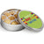Branded Promotional PERSONALISED TIN OF DANISH COOKIE OR BISCUIT in Silver Biscuit From Concept Incentives.