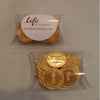 Branded Promotional CHOCOLATE COIN in Personalised Domed Pouch Chocolate From Concept Incentives.