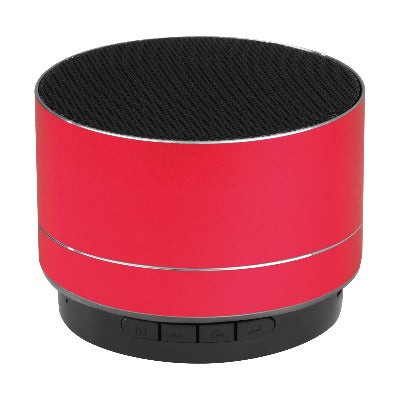 Branded Promotional ALUMINIUM METAL BLUETOOTH SPEAKER in Red Speakers From Concept Incentives.