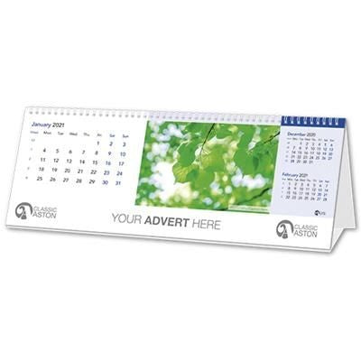 Branded Promotional 12 LEAF LANDSCAPE DESK CALENDAR Calendar From Concept Incentives.