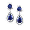 Branded Promotional SIMULATED DIAMOND AND LAB CREATED SAPPHIRE DANGLER DROP EARRINGS Jewellery From Concept Incentives.