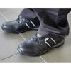 Branded Promotional DENNYS AFD SAFETY TRAINER SHOES in Black & Grey Shoes From Concept Incentives.