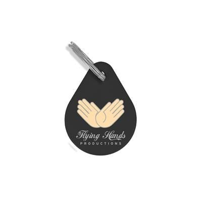 Branded Promotional RECYCLED DELUXE KEYRING LONG TEAR DROP HIGH QUALITY KEYRING Keyring From Concept Incentives.