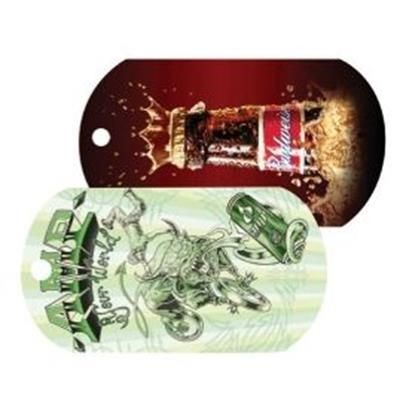 Branded Promotional FULL COLOUR PLASTIC BALL CHAIN DOG TAG Dog Tag From Concept Incentives.