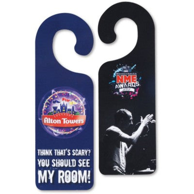 Branded Promotional POLYPROPYLENE DOOR HANGER in White Door Hanger Sign From Concept Incentives.