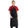 Branded Promotional DENNYS ECONOMY BIB APRON with Pocket in Black Apron From Concept Incentives.