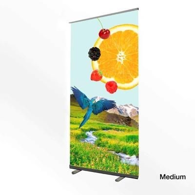 Branded Promotional MEDIUM DELUXE PULL UP ROLLER BANNER Banner From Concept Incentives.