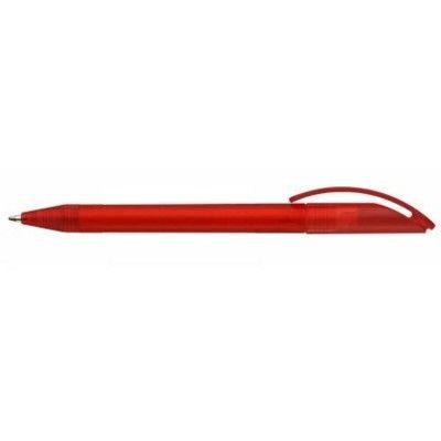 Branded Promotional PRODIR TWIST ACTION BALL PEN in Red Frosted Finish Pen From Concept Incentives.