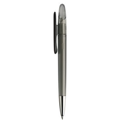 Branded Promotional PRODIR TWIST ACTION BALL PEN in Clear Transparent Finish with Silver Chrome Nose Cone Pen From Concept Incentives.