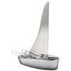 Branded Promotional SAILING BOAT YACHT LETTER OPENER AND PAPERCLIP HOLDER in Silver Metal Paperclip Dispenser From Concept Incentives.